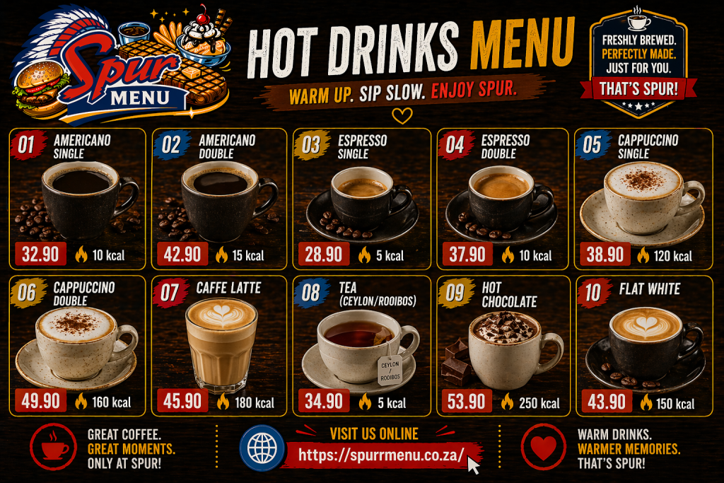 Hot Drinks Menu and Prices