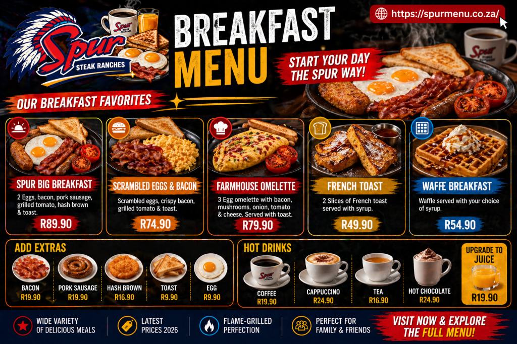 Spur Breakfast Menu