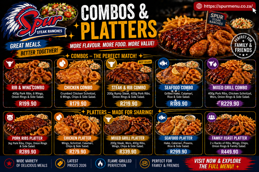 Spur Combo Menu and Platters